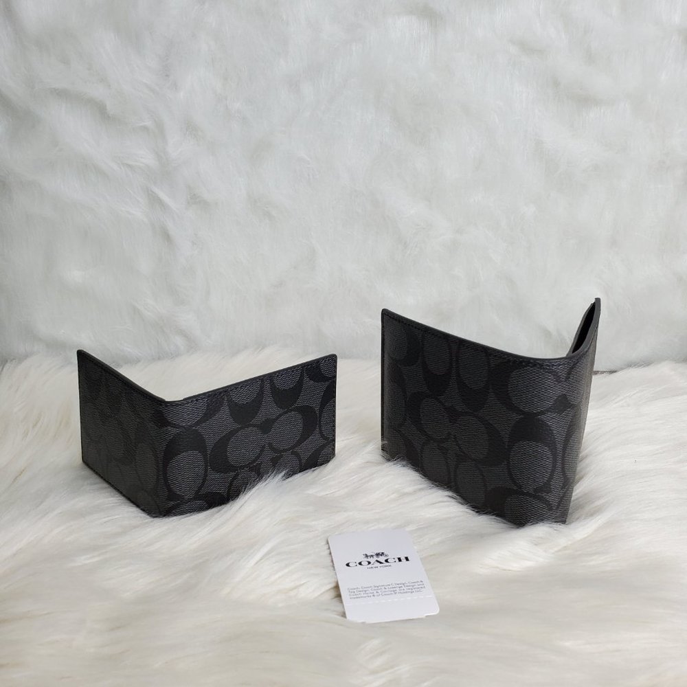 COACH COMPACT ID WALLET IN SIGNATURE CANVAS - Picture 5 of 5